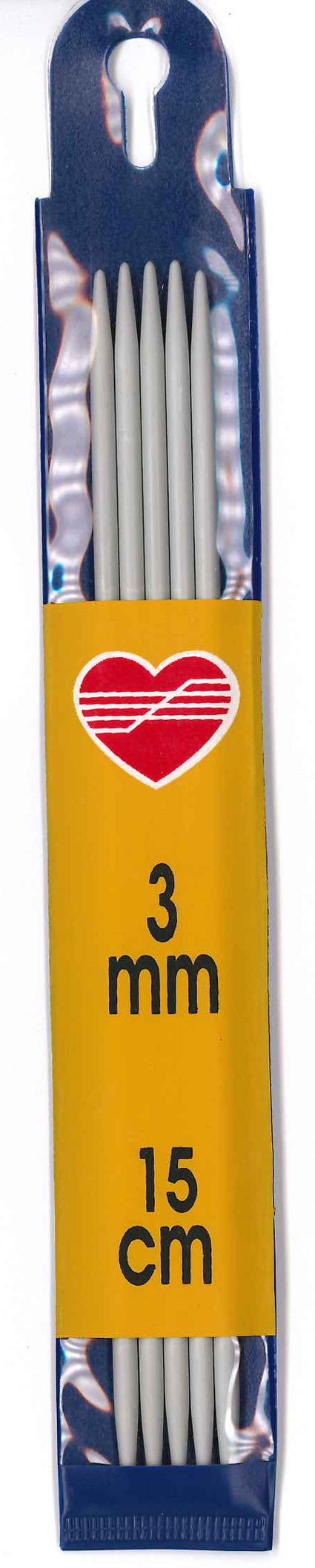 Hjerte Str�mpepinde 15cm  3,0mm