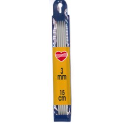 Hjerte Str�mpepinde 15cm  2,0mm